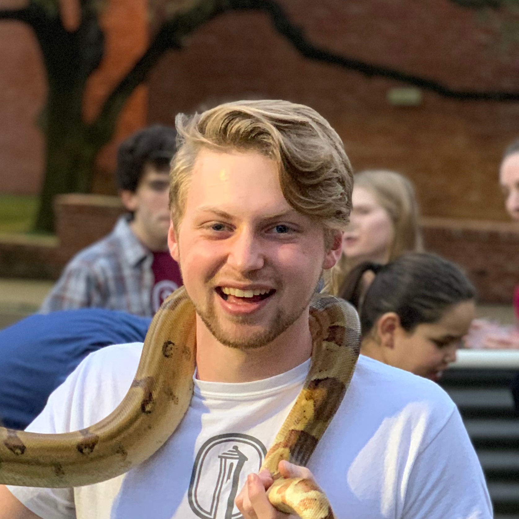 me holding a snake